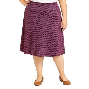 LulaRoe Skirt Plus Size 3XL Azure Midi Geometric Comfortable‎ Abstract Relaxed